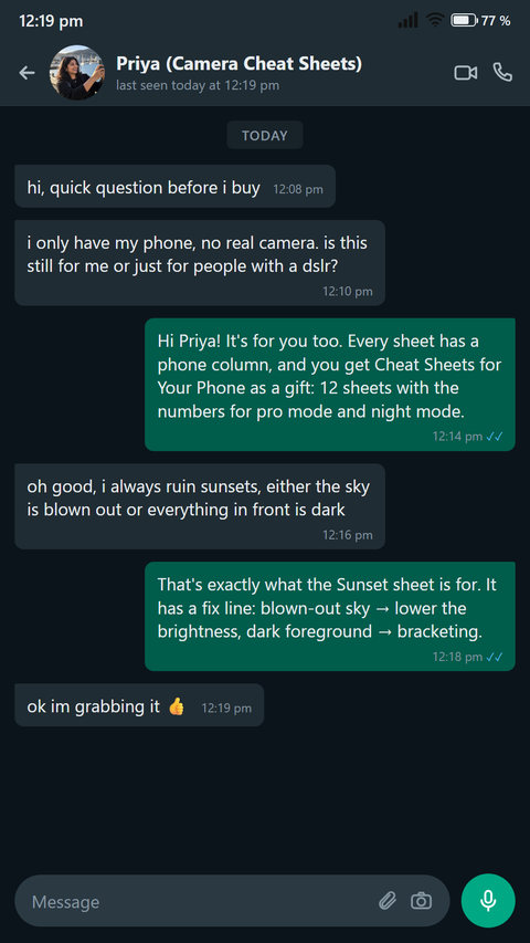 Someone asks before buying whether it works for them, since they only have a phone