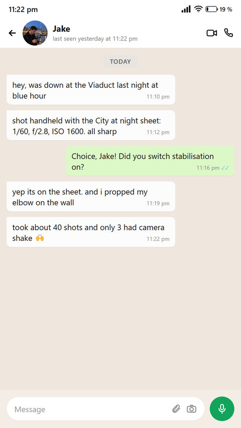 Someone writes about the City at night sheet, shooting in Auckland