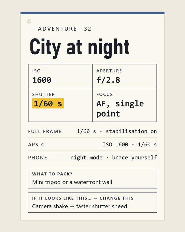 Adventure 32, City at night